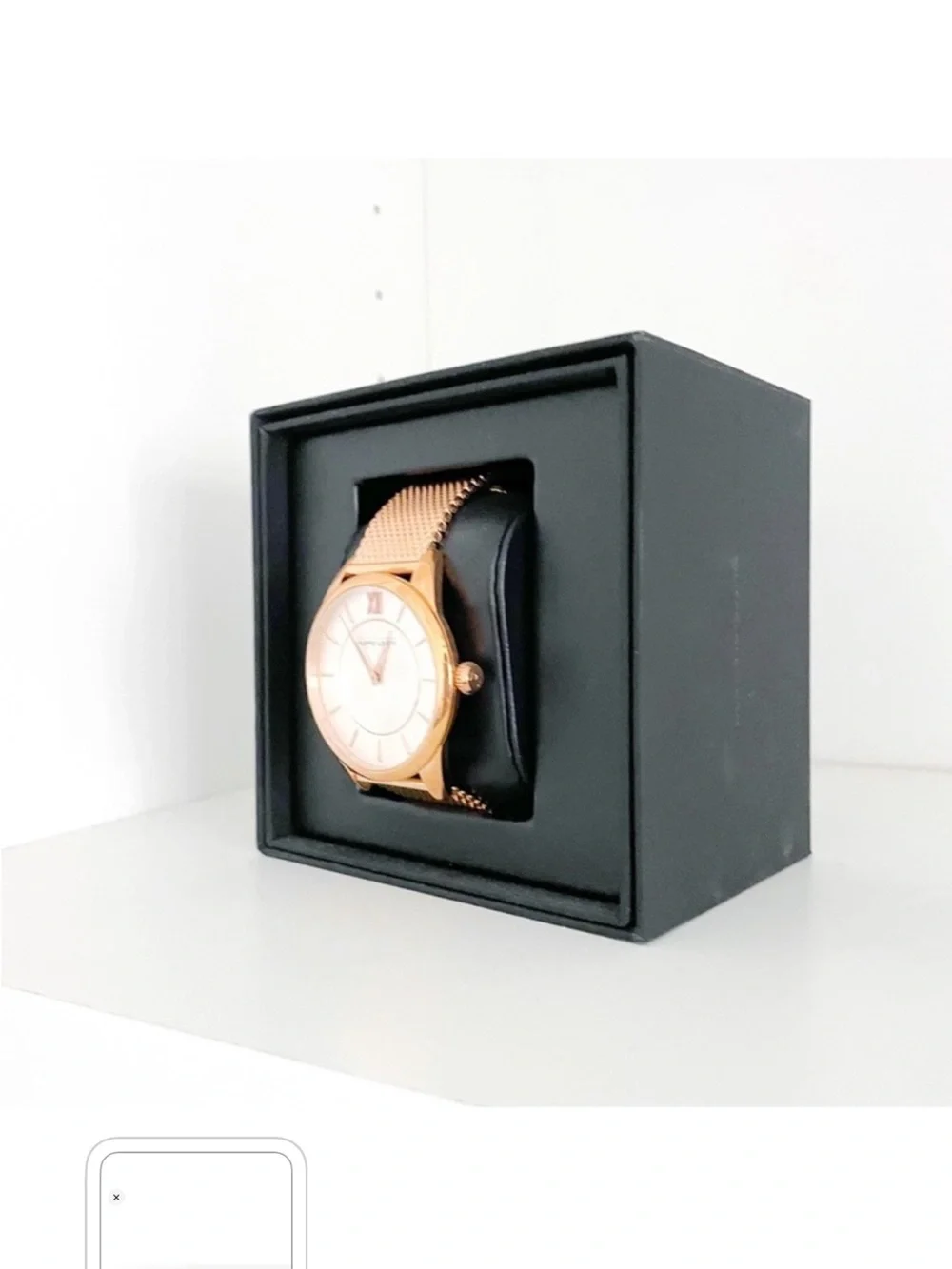 Filippo Loreti Rose Gold Mesh Watch Women’s Minimalist Luxury Dress Watch